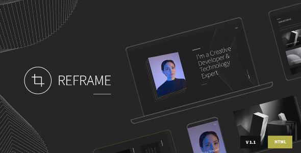 Reframe – Personal One Page Portfolio HTML Template